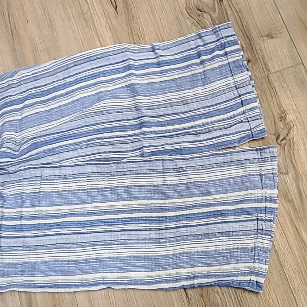 Billabong Blue and White Striped Wide Leg Pants - Picture 7 of 7